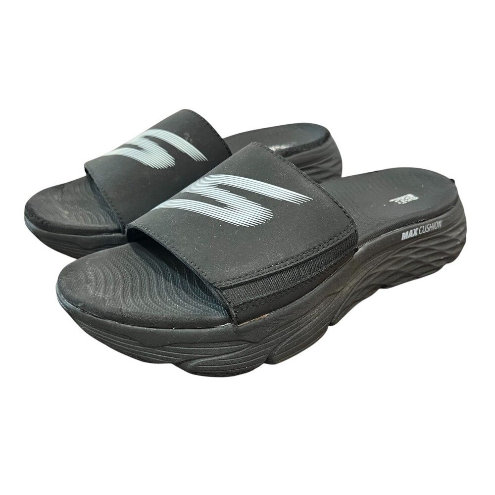Skechers Max Cushioning Mizumi 229014 Men's Black Slide Sandal  US 9  Pool Beach